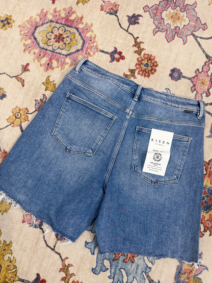 Risen Jeans Morgan  Tummy Control Relaxed Fit Distressed Shorts