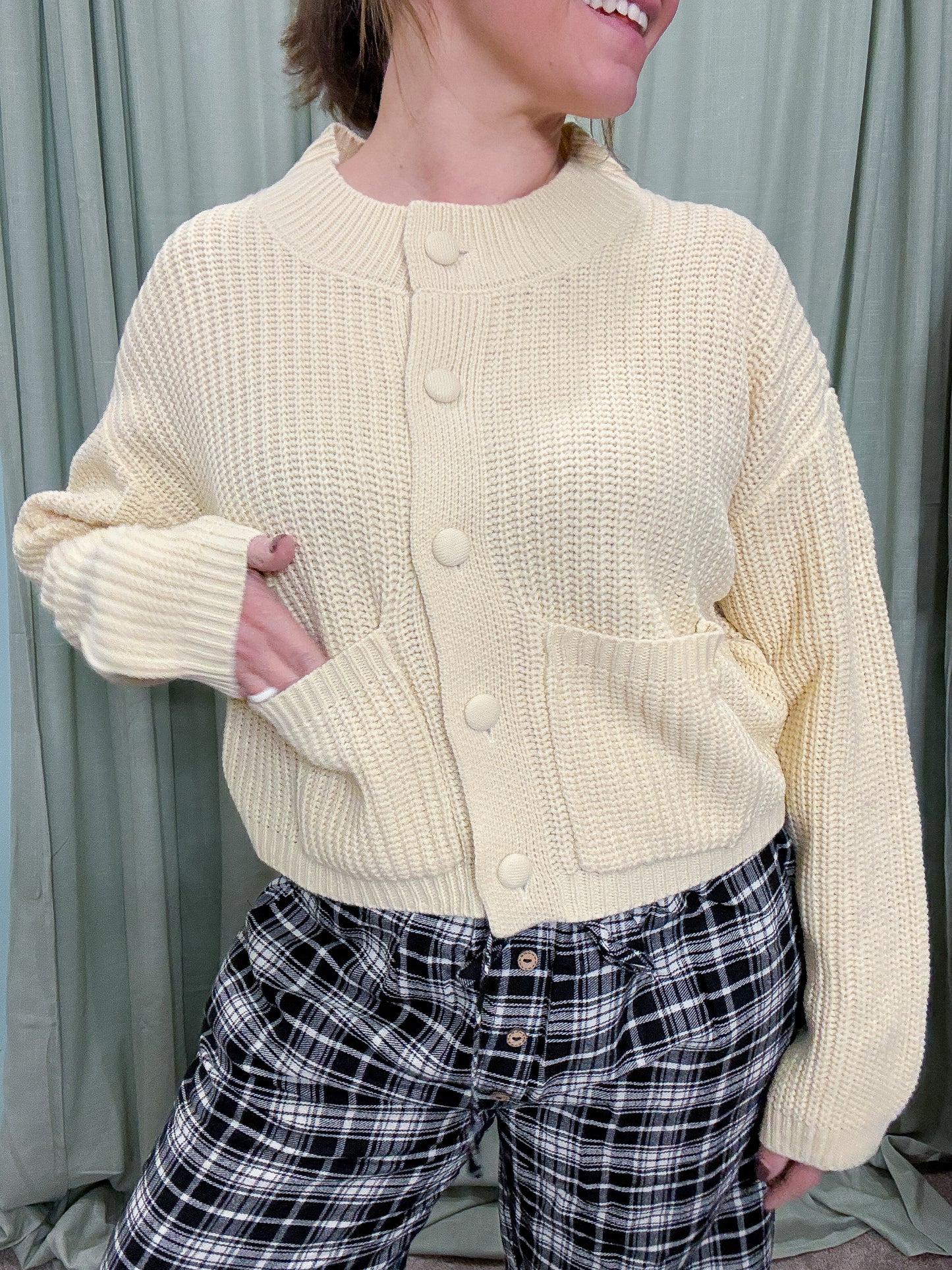 Chalet Button Up Chunky Knit Cardigan Sweater