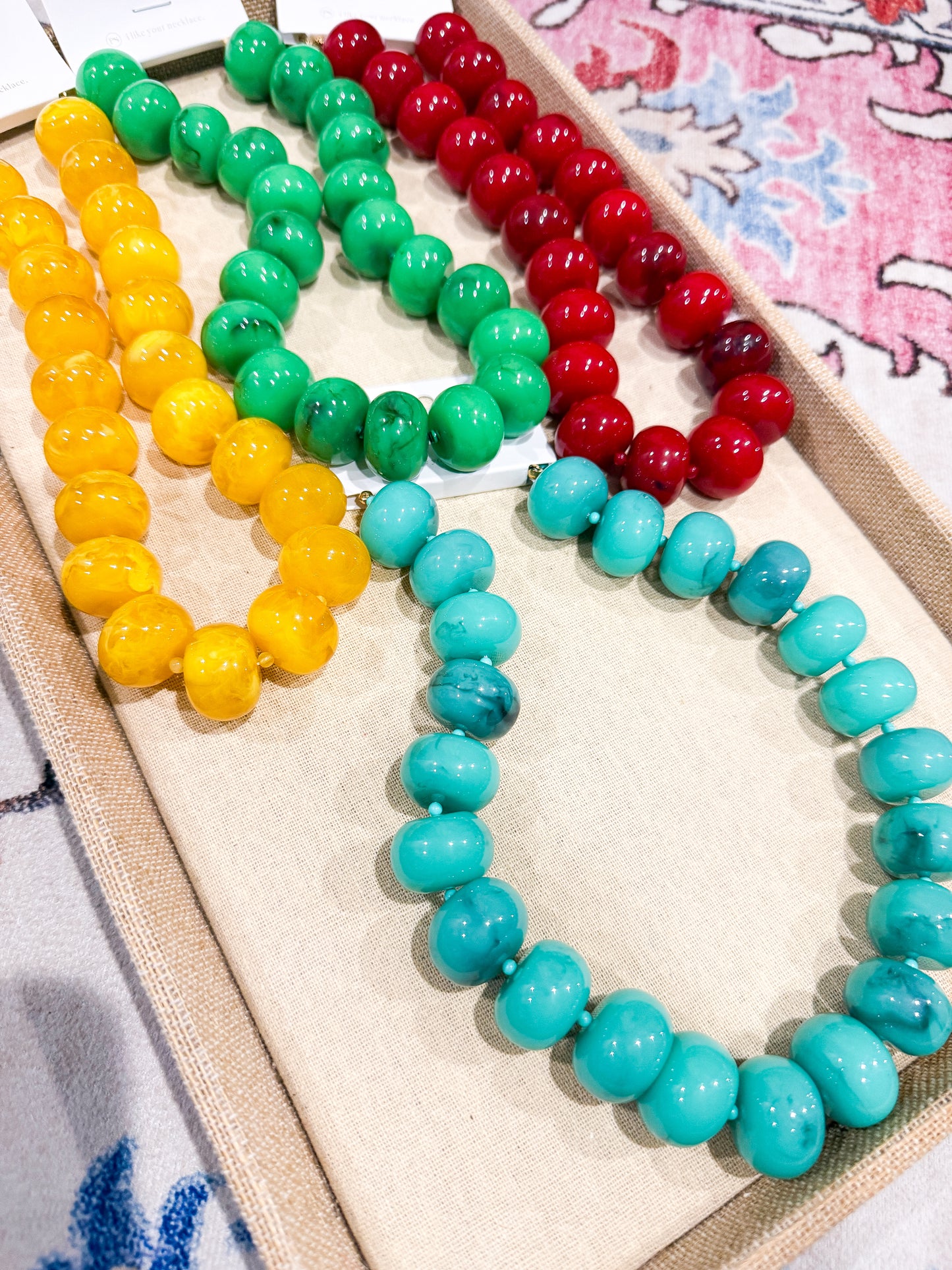 Bella Large Beaded Necklace-Waterproof