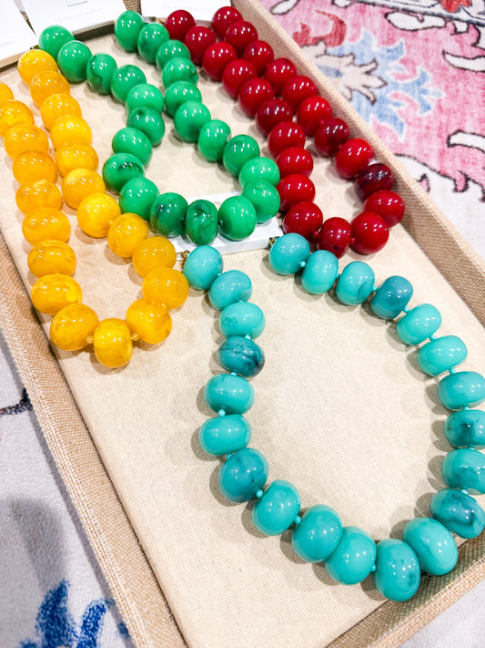 Bella Large Beaded Necklace-Waterproof
