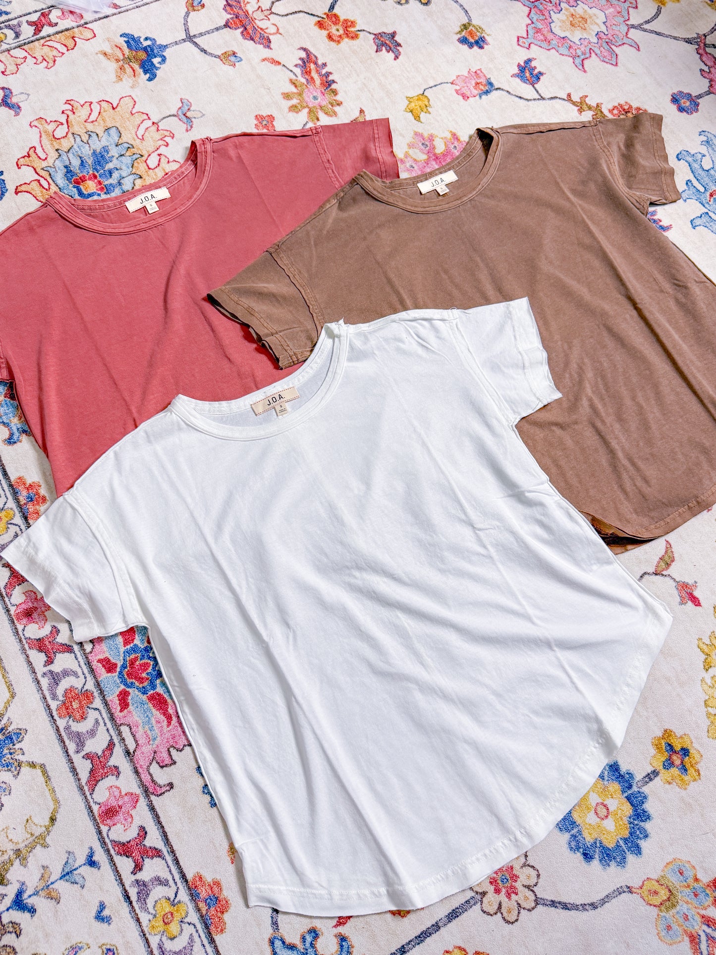 Crew Neck Everyday Tee 100% Cotton Mineral Wash