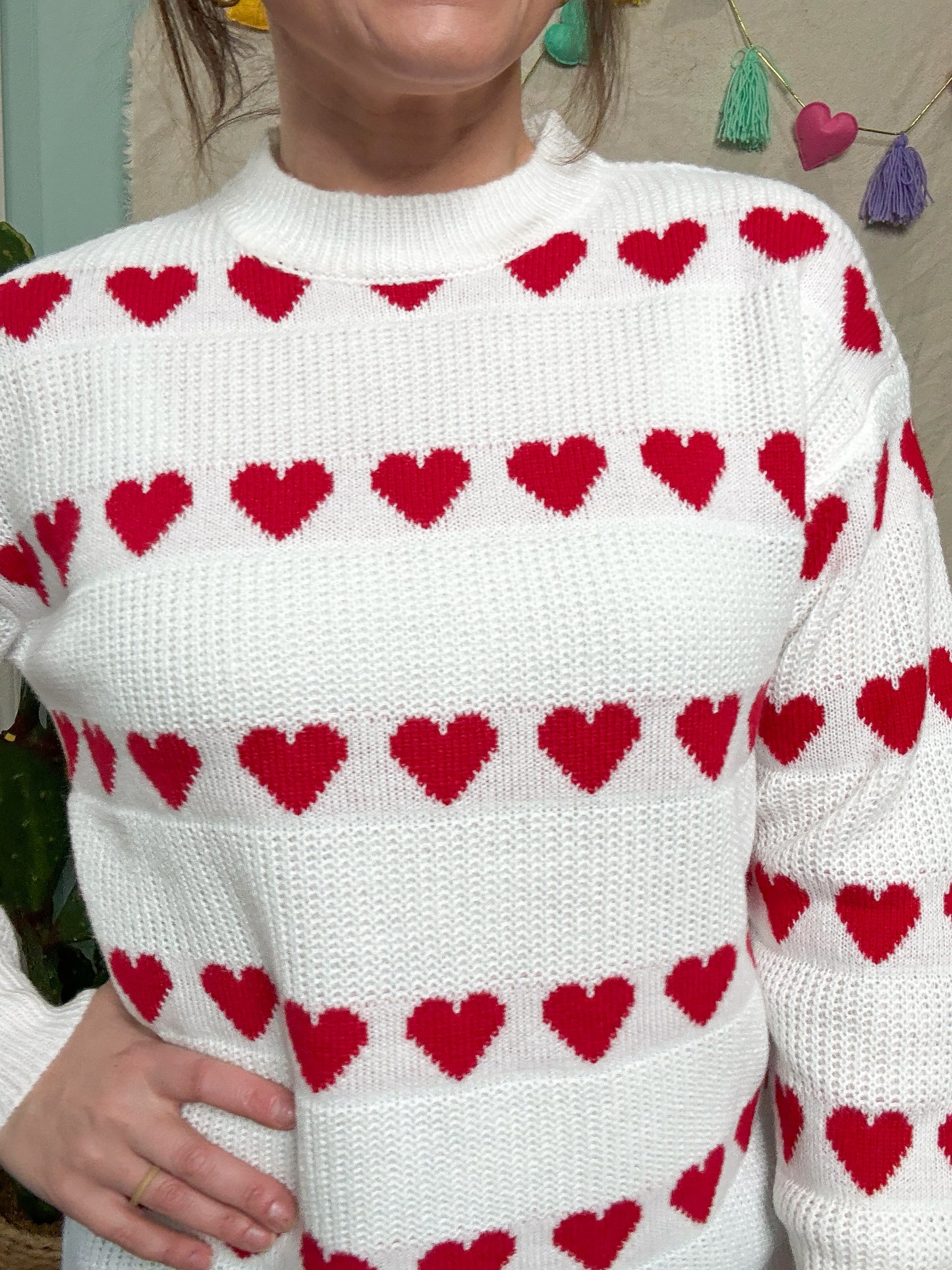 Heart on my Sleeve Knit Relaxed Sweater