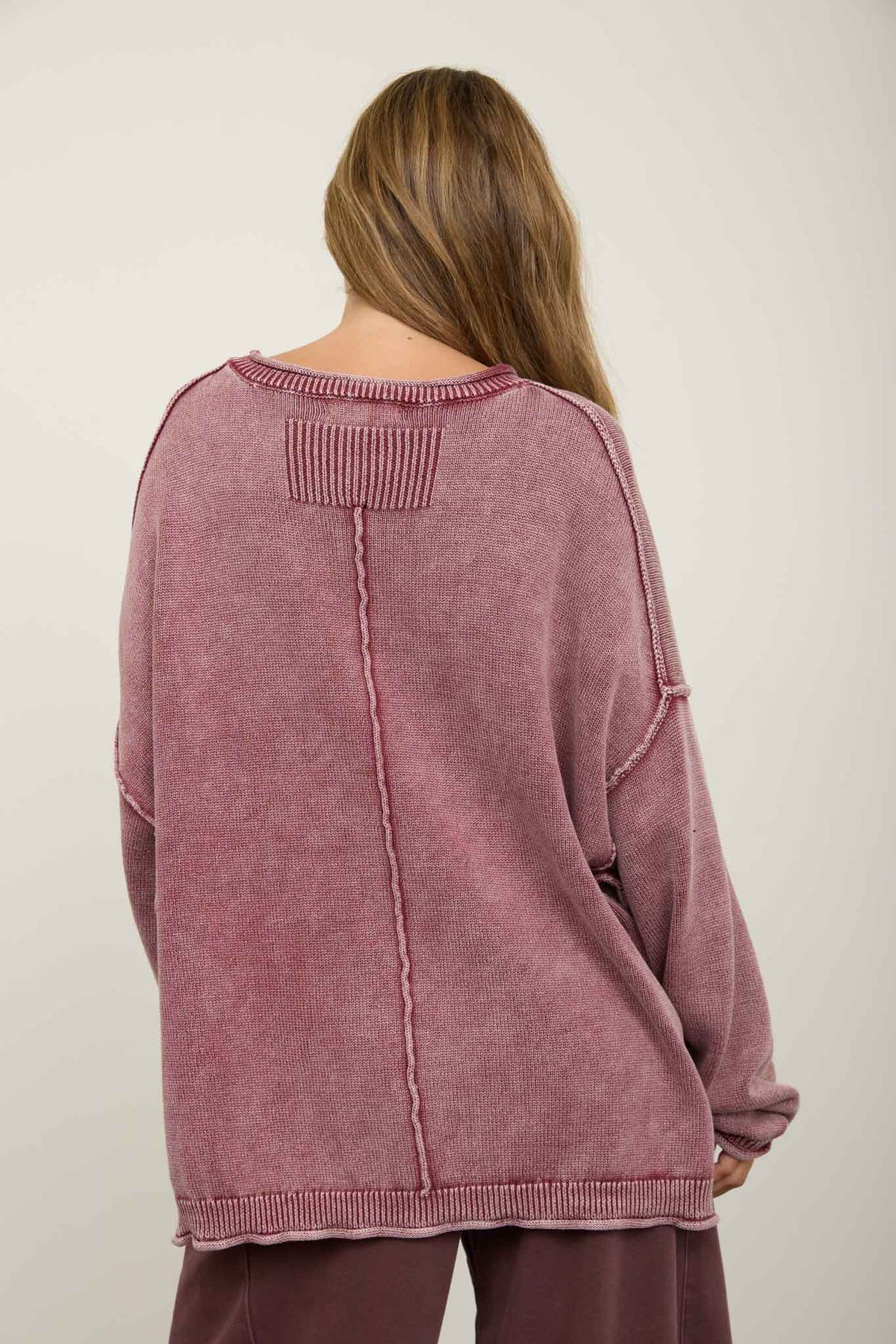 Wednesday 100% Cotton Washed Oversized Sweater