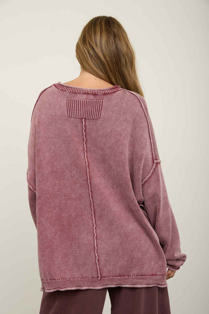 Wednesday 100% Cotton Washed Oversized Sweater