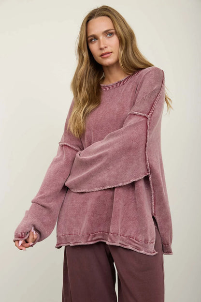 Wednesday 100% Cotton Washed Oversized Sweater