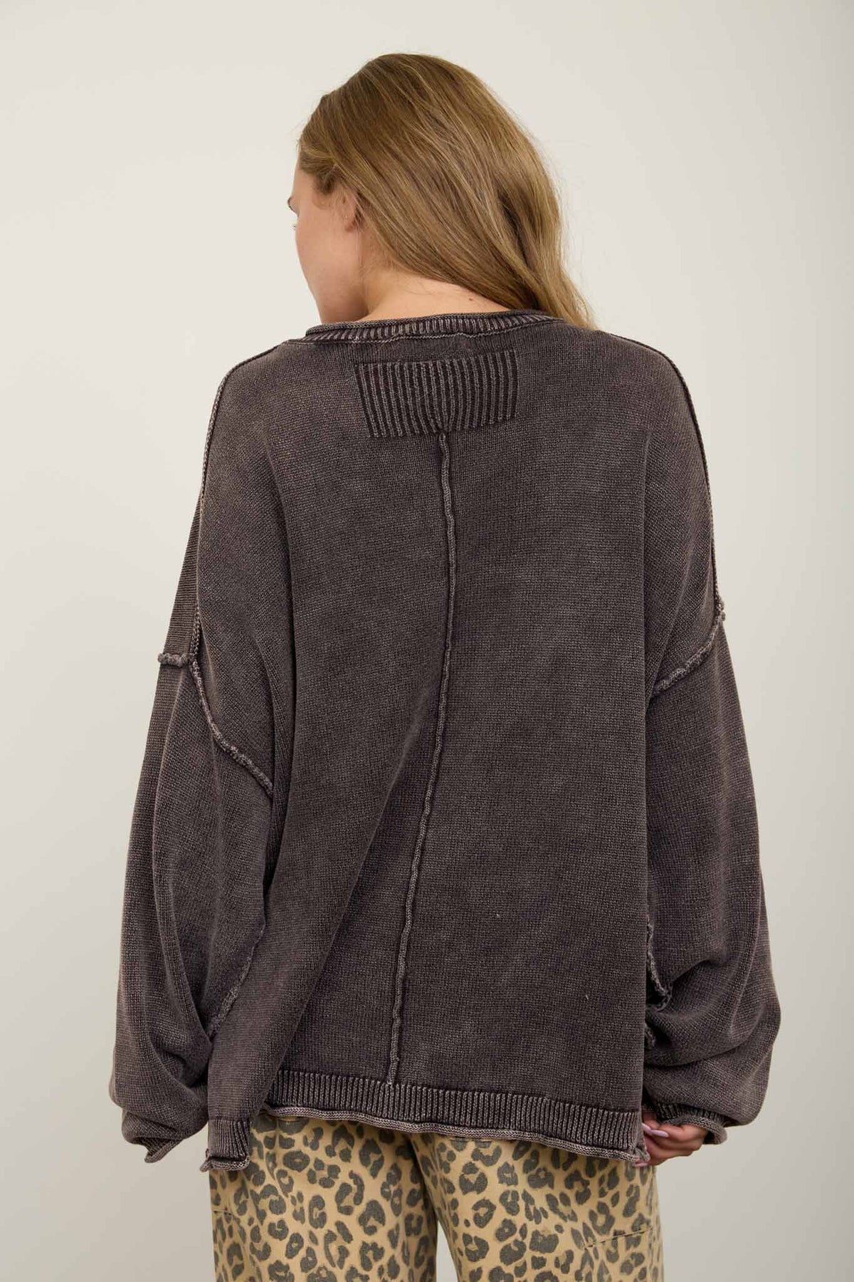 Wednesday 100% Cotton Washed Oversized Sweater