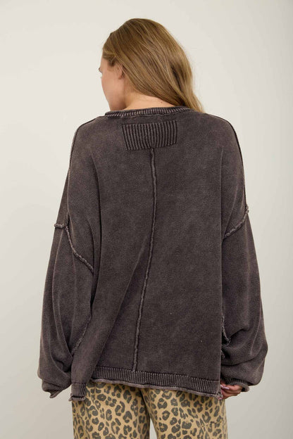 Wednesday 100% Cotton Washed Oversized Sweater