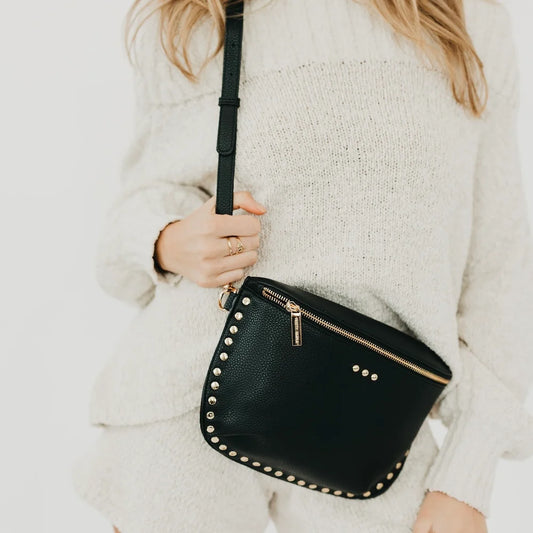 Pebble Sabrina Studded Bum Vegan Leather Bag
