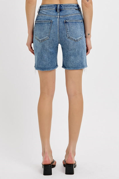 Risen Jeans Morgan  Tummy Control Relaxed Fit Distressed Shorts