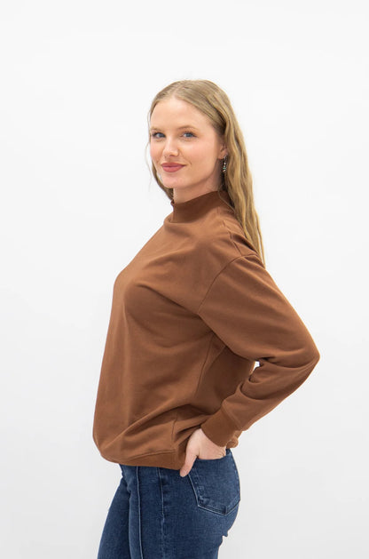Park City Mock Neck Cotton Blend Sweatshirts