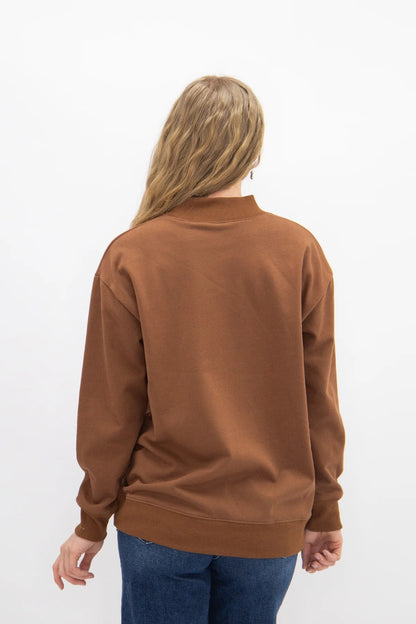 Park City Mock Neck Cotton Blend Sweatshirts