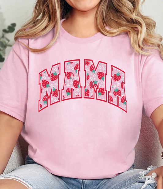 MADE-TO-ORDER Strawberry Pink Mama Tee -PLEASE ALLOW 10-14 BUSINESS DAYS FROM DATE OF ORDER CLOSE