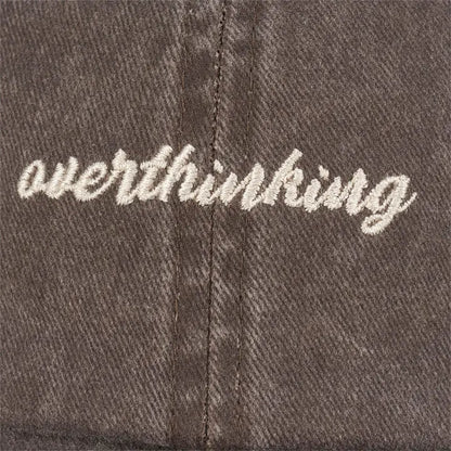 Overthinking Embroidered Baseball Cap
