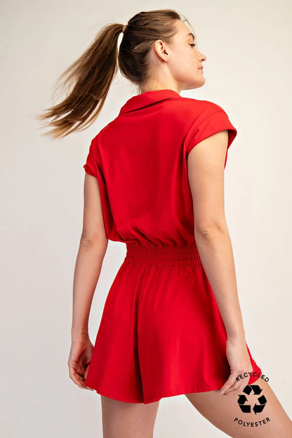Sporty Spice Butter Soft Collared Romper
