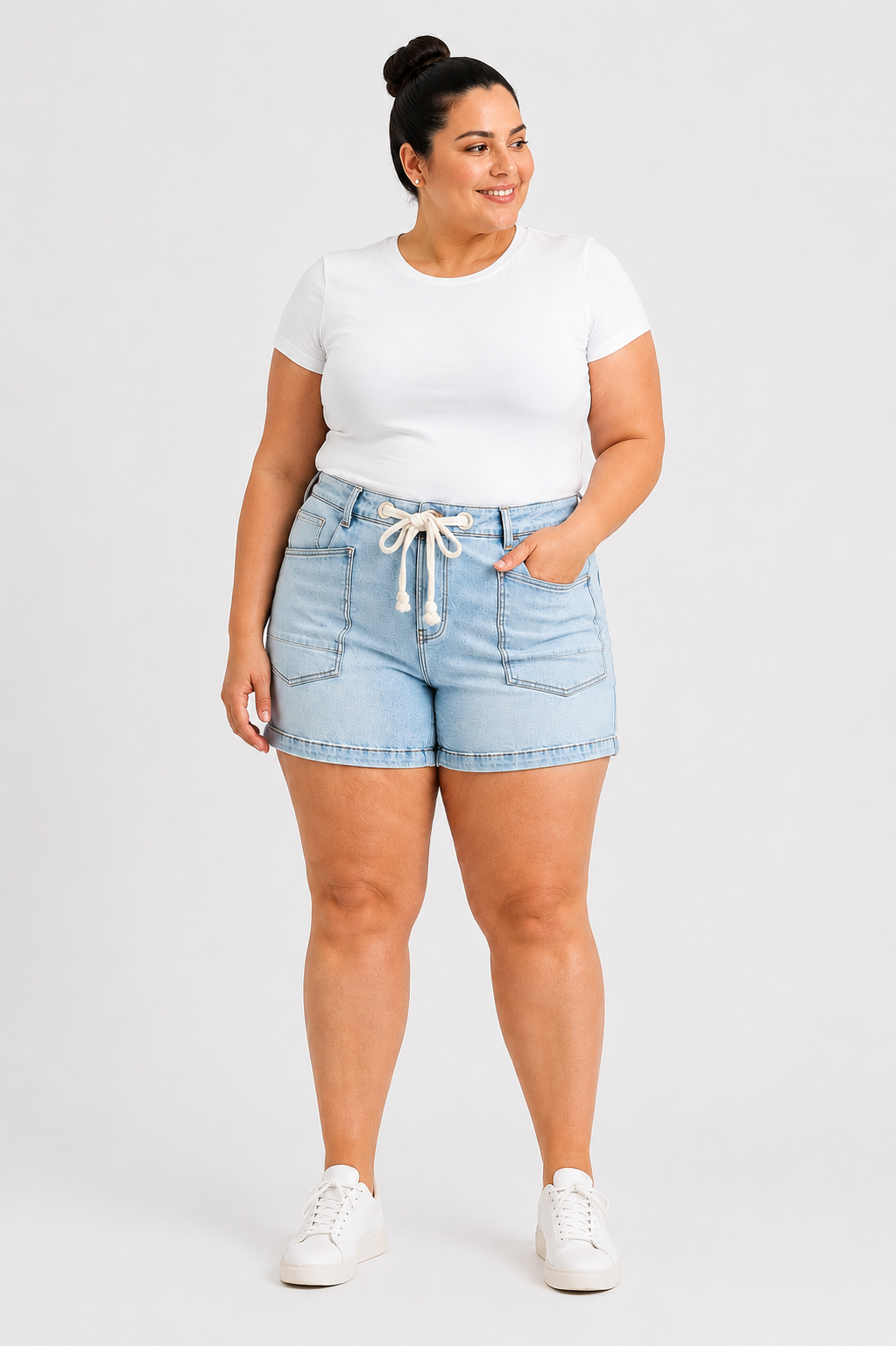 Risen Jeans Malibu Slouchy Shorts with Drawstring Waist
