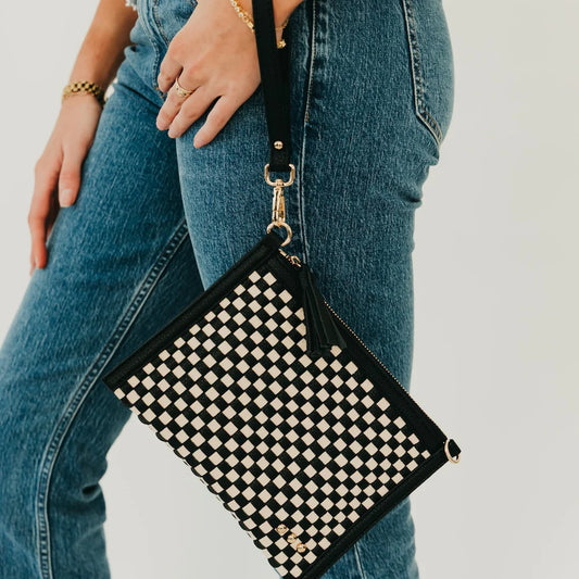 Veda Woven Crossbody + Clutch Bag